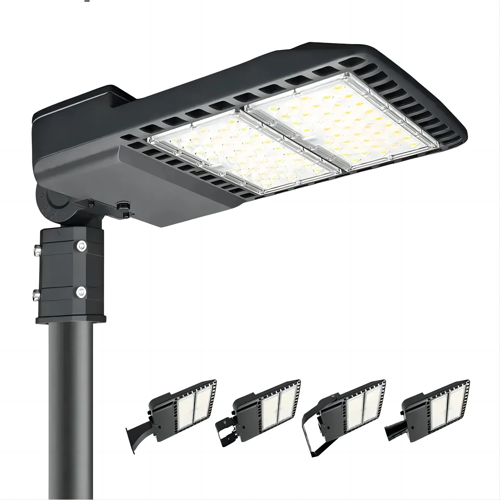 170lm/w led rue solaire boîte à chaussures lumière rénovation 50W 100W 200W 300W extérieur haut mât Parking route lumière