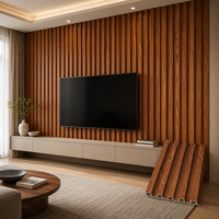 Panneaux muraux WPC personnalisés protégés contre les UV, panneaux muraux en composite bois-plastique pour terrasse extérieure, balcon, hôtel, jardin, maison
