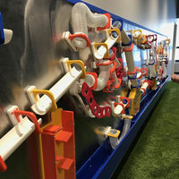 Moetry Jeu mural magnétique de construction de circuits de billes, personnalisable, pour l'éveil STEM préscolaire, expositions interactives pour musées d'enfants, panneau sensoriel