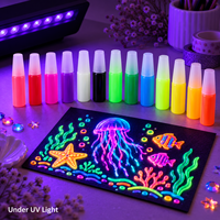 Peinture acrylique lumineuse 6 ml, pigment 3D qui brille dans le noir, absorbant la lumière, imperméable, résistant au soleil, revêtement artistique pour peinture à la main