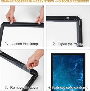 Aluminum Snap Frame LED Advertising <b>Light</b> Box <b>Sign</b> Rectangle Wall Mount Poster Display with Quick Change Feature for Indoor Use - Product Image 5
