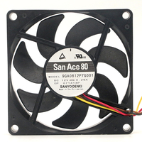 SANYO 9GA0812P7G01 12VDC 0,29A 80*80*15MM 8015 8CM SANYO Kipas Pendingin Aksial Bantalan Bola Asli