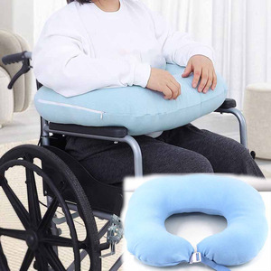 Almohada Antivuelco para Silla de Ruedas con Correas, Azul, Cómoda Almohadilla de Soporte para Brazos, Talla Única, Accesorio para Silla de Ruedas Manual - Product Image 1