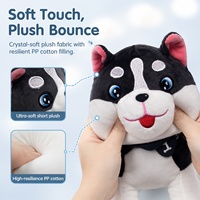 Juguete de Peluche Husky Realista con Adorables Detalles Bordados, Unisex, de Moda, Relleno de Algodón PP de Alta Resistencia, Superventas