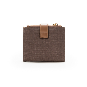 <b>Brown</b> RFID Blocking Bifold <b>Wallet</b> Slim Short Zipper Card Holder Coin Pocket for Travel Daily Use - Product Image 3