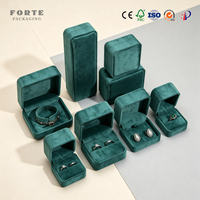 Boîtes à bijoux FORTE pour cadeaux de mariage, boîtes à bagues personnalisées avec logo, boîtes à bijoux rondes en velours de luxe pour boucles d'oreilles et colliers