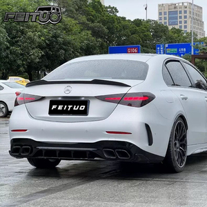 Заводская распродажа, автомобильный Широкий обвес для Mercedes Benz C Class W206, обновленный широкий 1:1 C63 AMG комплекты переднего заднего бампера - Product Image 6