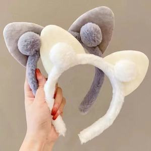 عصابة رأس للأطفال على شكل آذان قطة، ربطة شعر فرو، إكسسوارات شعر للأطفال والرضع - Product Image 2