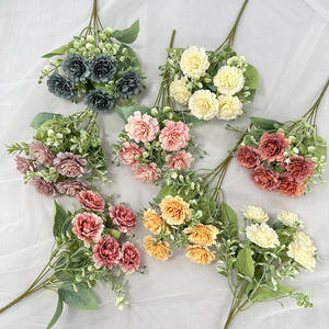 Planta de Lirio Artificial para Decoración de Bodas y Eventos, 5 Ramas, Material para Arreglos Florales de Boda en Color Lila Otoñal - Product Image 1