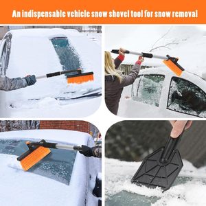 Brosse à neige rotative et grattoir à glace réglable de 27 pouces avec manche télescopique et nettoyeur pour kit de balayage de voiture - Product Image 3