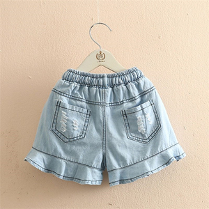 Fabricante de Ropa en China, Suministra los Productos Más Vendidos, Nuevo Modelo de Pantalones Cortos de Mezclilla para Niñas - Product Image 3