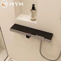 Salle de bain Douche Mélangeur Dissimulé Système de douche Ensembles de robinets Mitigeur Carré Thermostatique Dissimulé Bain Douche Ensemble