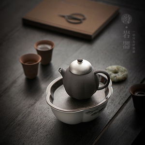 Handmade Ceramic Teapot Pumpkin Shape Black Clay With Lid Kung Fu <b>Tea</b> Set <b>Small</b> Size - Product Image 4