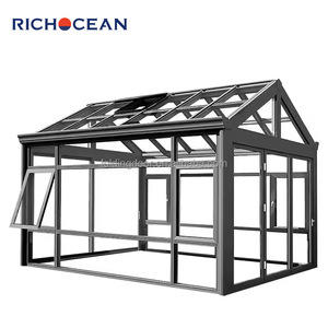 Diseño Moderno de Invernadero con Estructura de Aluminio y Vidrio Templado, 5 Años de Garantía Impermeable, Casas de <span class=keywords><strong>Cristal</strong></span> Móviles Plegables Francesas - Product Image 3