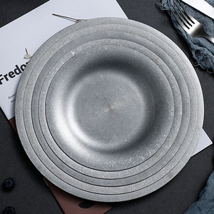 Retro Style Classic <strong>Dessert</strong> Plate Stainless Steel Coffee <strong>Tray</strong> for Afternoon Tea for Kitchen Party Serving Cake Dish - Product Image 6