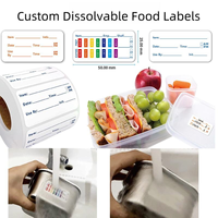 Étiquette thermique imprimable soluble, autocollant en papier écologique lavable pour préparation alimentaire en cuisine, pour oreiller, parapluie, soluble dans l'eau
