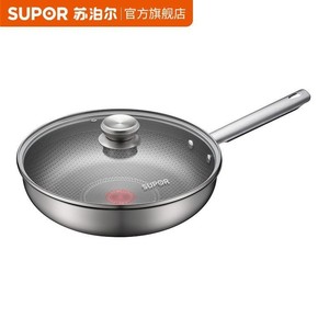 Stainless Steel Frying <b>Pan</b> Nonstick Round Skillet With Stainless Steel <b>Handle</b> Modern Design For Home Cooking - Product Image 2