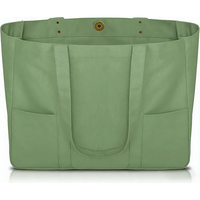 Grand sac fourre-tout en toile pour femmes, sac polyvalent avec poches et compartiment pour ordinateur portable