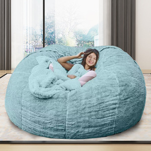 Modern Fabric Upholstered <b>Bean</b> <b>Bag</b> Recliner EPP Fill High Comfort One Seat Design Easy Care Removable Cover 1 Year Warranty - Product Image 2