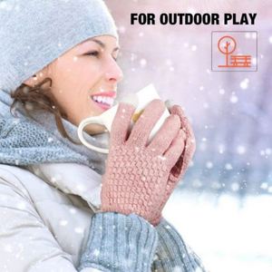 Women Men Warm Winter <b>Gloves</b> Stretch Classical <b>Knit</b> Mittens Viscose/Polyester Full Finger Customized Colors Striped Outdoor - Product Image 4