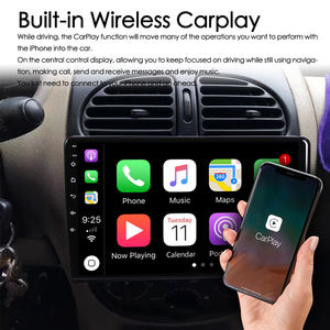 Android 13 écran tactile AI Voice <span class=keywords><strong>autoradio</strong></span> GPS pour Citroën <span class=keywords><strong>C2</strong></span> Peugeot 206 2006-2013 Stereo BT Multimedia Video Player CarPlay - Product Image 2