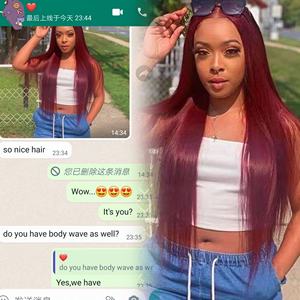 Proveedor de Cabello Vietnamita Virgen Crudo a Precio de Mayoreo # Extensiones de Cabello Humano Liso Color Rojo 99J, Disponibles en Longitudes de 10 a 24 Pulgadas - Product Image 5