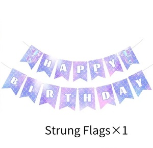 ชุดจานกระดาษลายเงือกน้อย DAMAI พร้อมจานอาหารค่ำ จานขนม ถ้วย แก้วน้ำ และผ้าเช็ดปาก สำหรับงานวันเกิดเด็กผู้หญิงธีมมหาสมุทร - Product Image 5