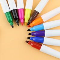 Marqueurs permanents miniatures colorés avec clips porte-clés de golf, pointe fine, encre noire