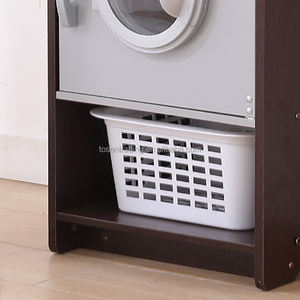 Lave-linge en bois pour enfants, jeu de rôle d'intérieur, avec fer à repasser et panier - Product Image 5