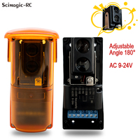 Détecteur de sécurité à cellule photoélectrique infrarouge pour ouvre-porte de garage coulissant ou battant 12-24V DC/AC 7m 12m