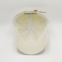 Gorra de 6 Paneles de Algodón Beige Natural, Bordado de Texto Personalizado, Corona Suave Sin Estructura, Ajustable, para Uso Diario al Aire Libre, Estilo Dad Hat