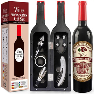 Ensemble d'ouvre-<span class=keywords><strong>bouteille</strong></span> de vin ensemble d'ouvre-<span class=keywords><strong>bouteille</strong></span> multifonction ensembles de <span class=keywords><strong>bar</strong></span> cadeau <span class=keywords><strong>porte</strong></span>-<span class=keywords><strong>bouteille</strong></span> ouvre-<span class=keywords><strong>bouteille</strong></span> accessoires de barre de cadeau - Product Image 3