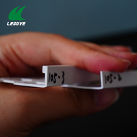 LEGUWE Profilé décoratif extrudé en PVC, bordure asymétrique perforée, protection de coin écologique