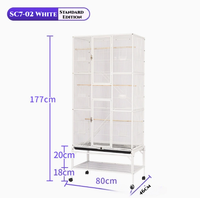 Cage pour oiseaux détachable de grande taille, design multi-boîtes alimentaires, pour perroquets, perruches et canaris