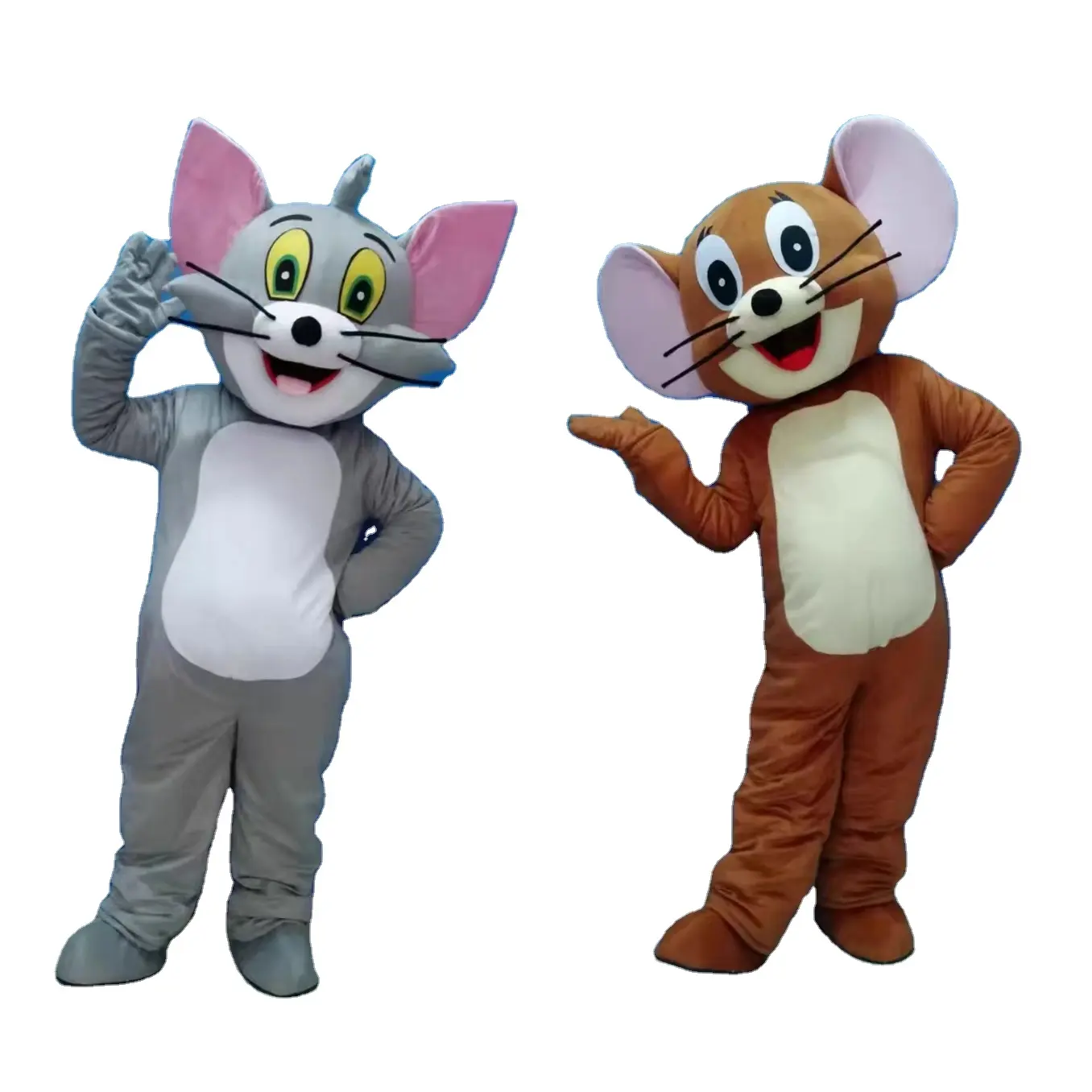 コスプレパレードホリデーパフォーマンスのためのホット販売漫画大人のトムとジェリーのマスコットコスチューム映画マウス猫コスチューム