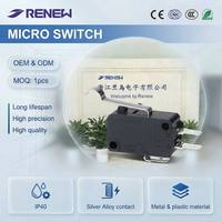 Interruptor Micro de Palanca Simulada SPDT RENOVED RV-164-1C25 16A 21A 11A, Interruptor Básico en Miniatura para Electrodomésticos y Lavavajillas, Certificado CE