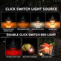 Lanterne de camping multifonctionnelle rechargeable à LED Lampe de poche étanche IP44 pour les aventures en plein air