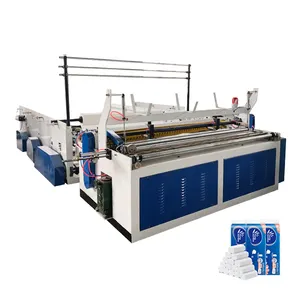 Professional customized embossing semi automatic toilet paper rewinding making machine production line