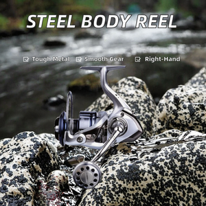 Moulinet de pêche spinning en acier inoxydable, construction métallique durable, rapport de transmission 6.2:1, pêche en eau douce, fournisseur OEM - Product Image 2
