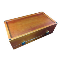Boîte à montres et pièces de monnaie rectangulaire multi-emplacements en bois/MDF, faite à la main, avec double charnière, étui cadeau en bois personnalisé avec loquet métallique gravé au laser