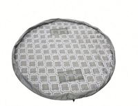 Sac de rangement pour tapis de jeu pour enfants Ensemble de perceuse ronde pliable en tissu Outils à main avec cordon de serrage pour intérieur et extérieur