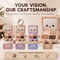 Jouet en peluche personnalisé avec palette de fards à paupières colorée, OEM ODM, jouet doux, maquillage haute fidélité, cadeau, solutions de marque d'élite, mascotte
