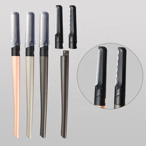 Rasoir à sourcils pour femmes à manche métallique de sécurité, <span class=keywords><strong>coupe</strong></span>-visage et façonneur, tondeuse à sourcils, vente chaude - Product Image 6