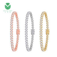 Bracelet en diamant de laboratoire personnalisable de haute qualité Betterstar, style élégant, design de bracelet tennis en forme de bulle pour femmes