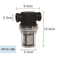 Saringan Air Pompa Inline Portable Bahan Stainless Steel 304 Ukuran 1 Inci 100 Mesh untuk Irigasi