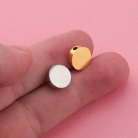 Perles métalliques DIY à petit trou, finition miroir, pour bracelets, colliers et accessoires de boucles d'oreilles, perles plates circulaires en vrac pour la création