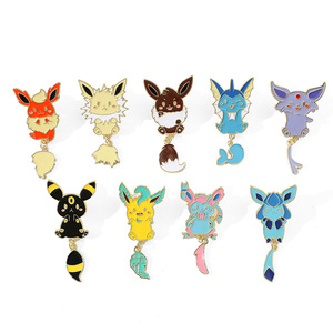 Populaire classique mignon dessin animé <span class=keywords><strong>Pokemon</strong></span> métal artisanat Badge Collection épingles en émail dur vêtements épinglette broche en métal - Product Image 2