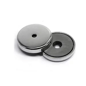 Ferite Pengencang Magnetis, Magnet Pot Dasar Bulat dengan Baut Permanen, Magnet Industri Magnet Pot, Alat & Instrumen Umum ± 1%