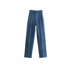 Pantalones de Verano Casuales y Formales para Mujer, Transpirables, 100% Algodón, Frente Plano, Cintura Alta Elástica, Marca Alxin - Product Image 4