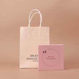 Bolsas de Regalo de Papel con Logotipo Personalizado de Lujo <span class=keywords><strong>Bravo</strong></span> Packaging, Bolsas de Papel Kraft Ecológicas para Cosméticos, Joyería, Bodas y Fiestas - Product Image 5